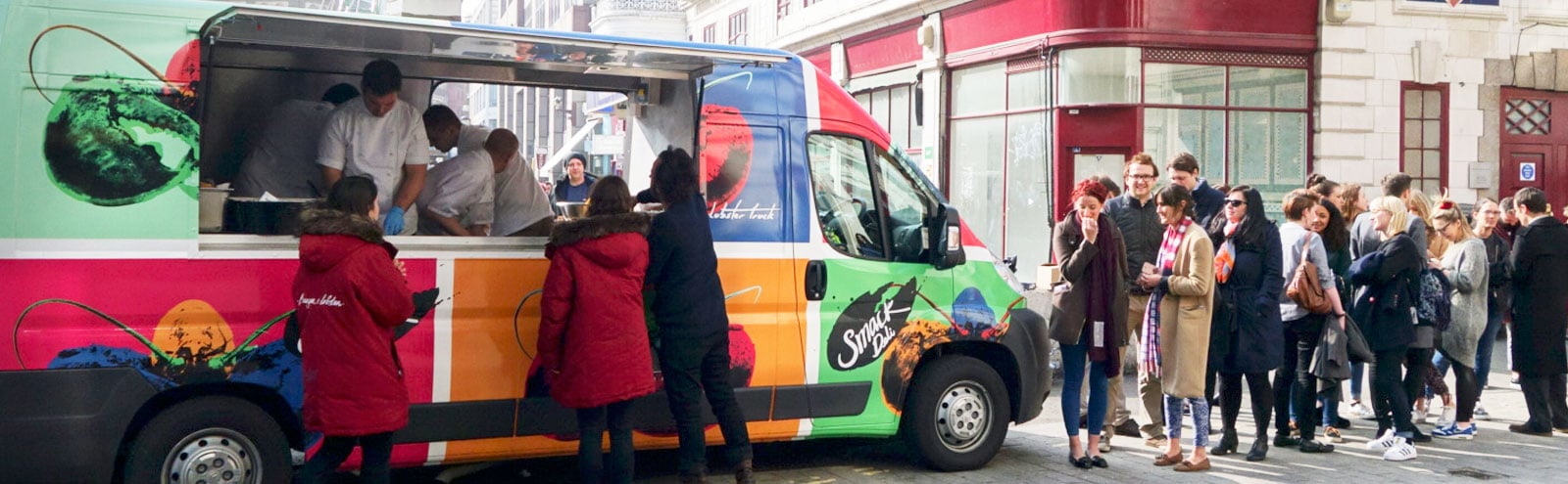 The Burger & Lobster catering van draws a crowd