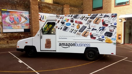 White Amazon US Postal Van Dodge Aeromate Utilimaster