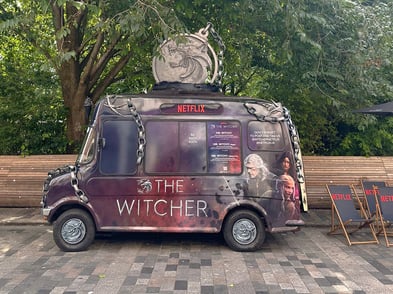 To launch The Witcher Season 3, Netflix used a ice cream van prop.