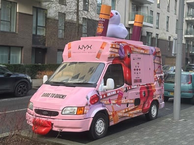 The NYX ice cream ban to promote a cosmetics range.