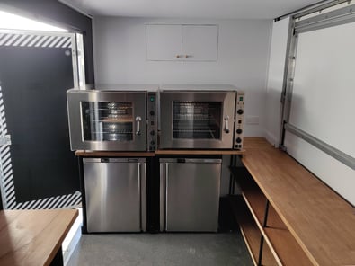 Inside the Strong Roots catering van hire