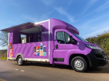 The EMMI promotional vehicle, seen from the outside.