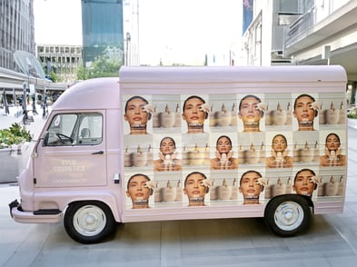 An Estafette for one of Kylie Cosmetics' beauty pop-ups.