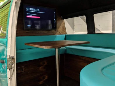 Inside the Vaillant VW campervan hire