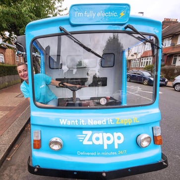 Blue Electric Milk Float Zapp