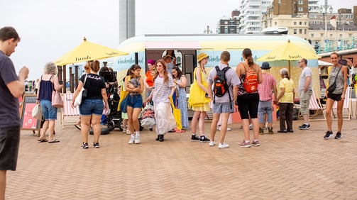 Blue Yellow Airstream Hush Brighton