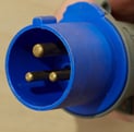 Blue single phase plug