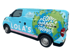 Lolas cupcakes electric maxus van blue green