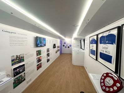 An image inside the ACT double-decker bus exhibition tour.