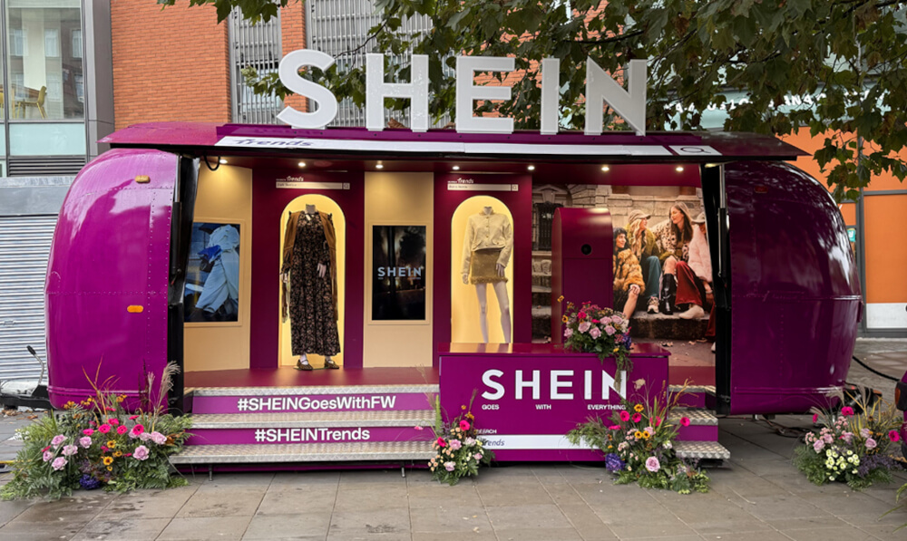 SHEIN's autumn Airstream for their fall 2026 brand activation.