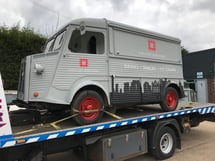 Grey Citroën H-Van English Heritage on trailer