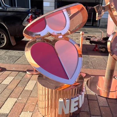 The completed model of a 3D compact for Charlotte Tilbury's roadshow.