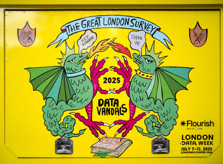 A vinyl design for the Data Vandals brand campaign.