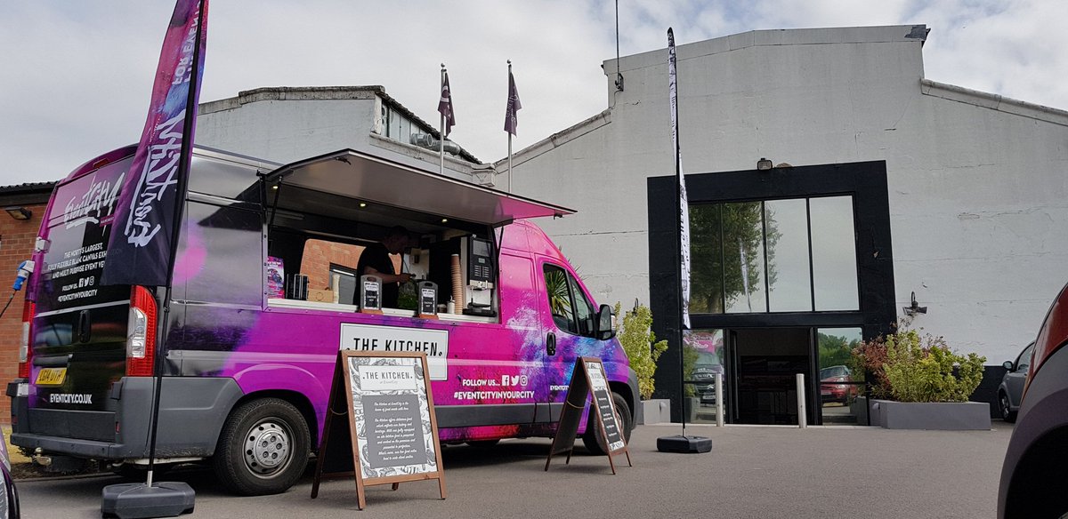 The Event City catering van, with branded display products