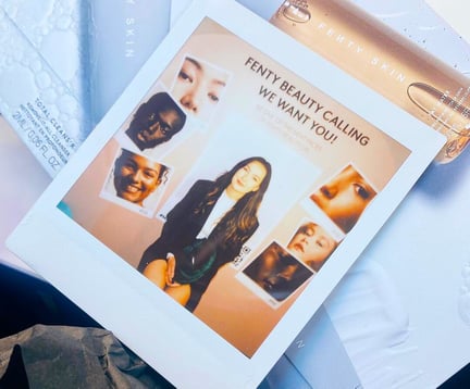 A Polaroid at one of FENTY Beauty's pop-ups.