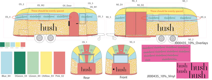Hush blue green yellow pink branded Airstream template 