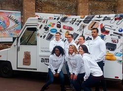 Amazon Business delivery truck PR activity