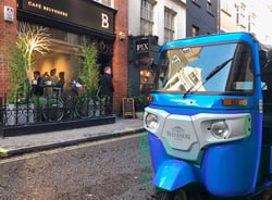 Cafe Belvedere branded tuk tuk activity