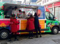 Burger and Lobster food sampling van pop-up