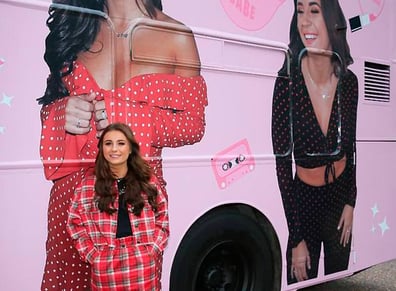 Dani Dyer hired a double-decker bus for her 'in the style' fashion line.