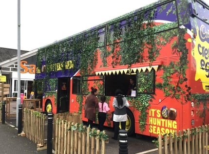 Creme Egg double-decker promotional vehicle bus