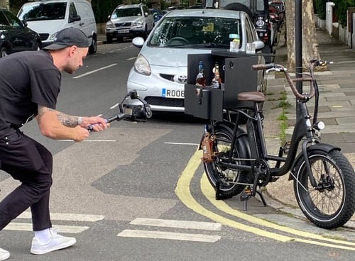 Filming electric bike product launch activity for social media channels