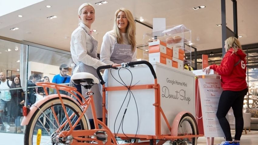 Promotional bike hire for Google Home campaign