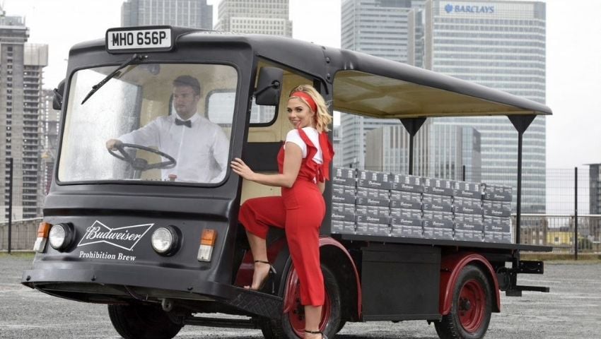 Budweiser brand campaign using electric milk float hire