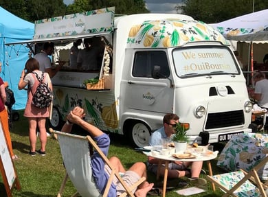 Boursin food sampling activation using Renault Estafette hire