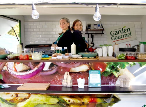 Staff working in food truck