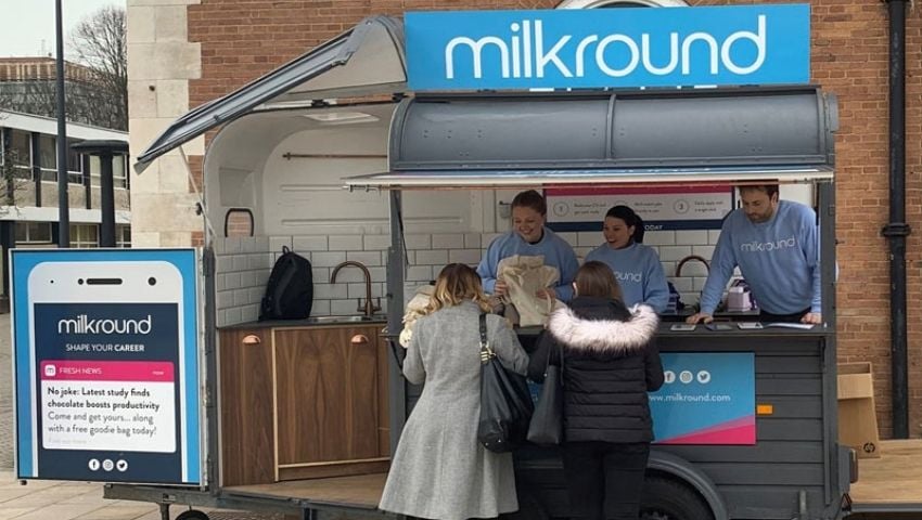Milkround horse trailer hire for promotional campaign