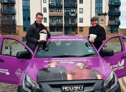 Absolute Radio fish and chip tour using pick-up truck