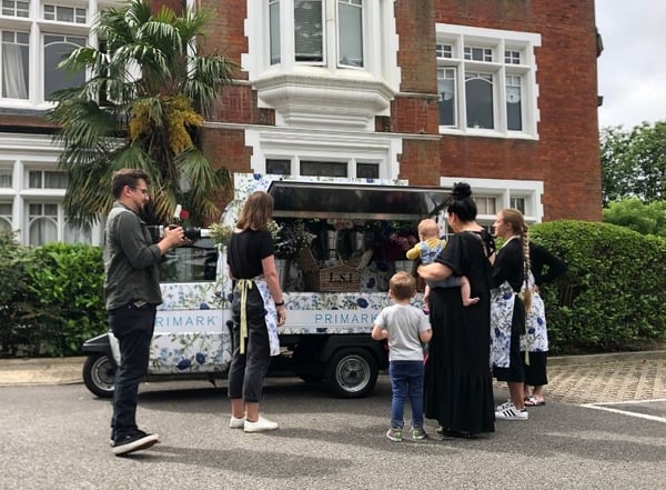 Primark Piaggio Ape doorstep campaign