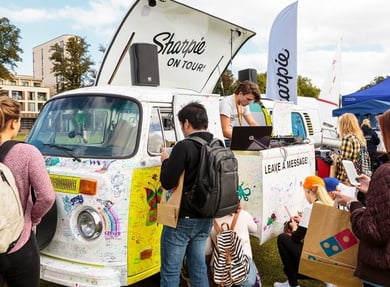 Sharpie pop-up VW Camper campaign hire