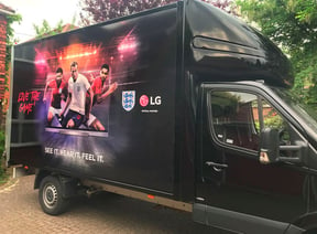 LG competition giveaway using branded van
