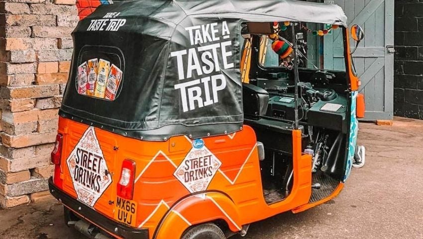 Street drinks tuk tuk hire for brand tour