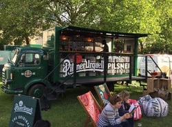 Pilsner Urquell converted vintage pop-up bar