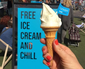 A Mr Whippy in a cone for the Lynx ice cream sampling event