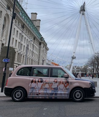 New Look London Eye Black Cab beige brown cream pink