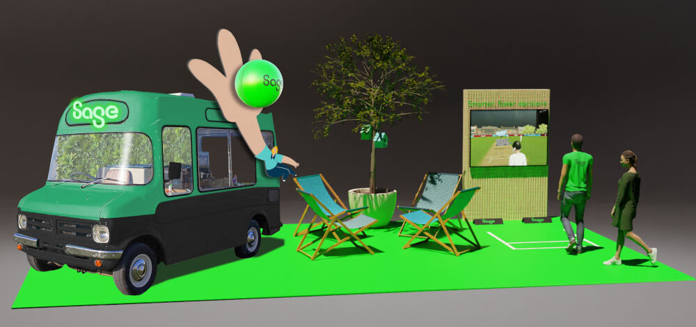 A 3D render for one of Sage's live sampling campaigns. 