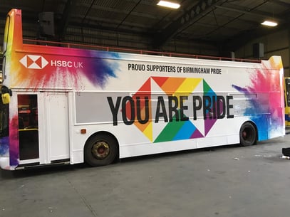 open top double decker hire pride event HSBC