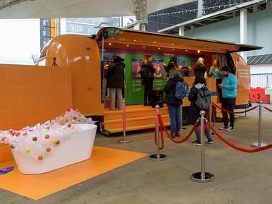 The QV Skincare brand event, as part of a live marketing campaign with an Airstream.