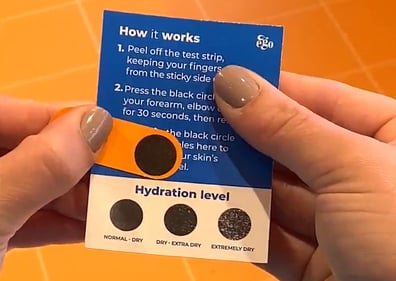 A hydration level test for QV's skincare campaign.