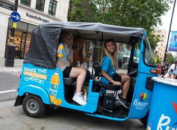 blue tuk tuk rubicon event vehicle hire