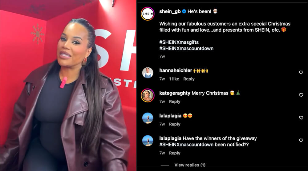An influencer with an Instagram feed.