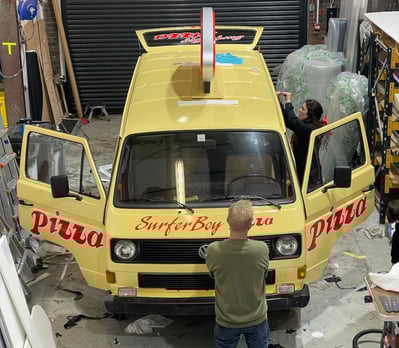 Promohire builds the Stranger Things Pizzamobile for Netflix.