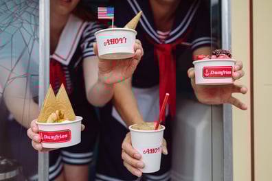 Chips Ahoy and Stranger Things branding for promotional sampling events in the UK.