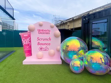 A 3D prop and cut-out for a London-based hair and beauty event.