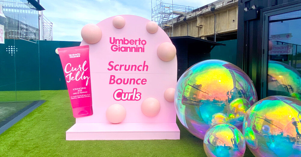 A branded wall in London, with 3D props for taking photos.