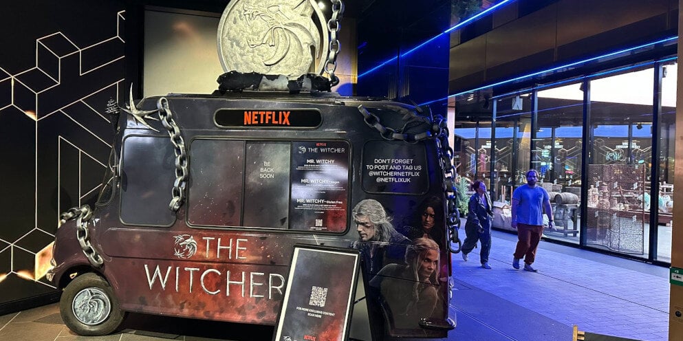 A view of The Witcher ice cream van vehicle build